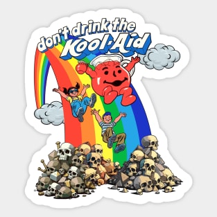 Don't Drink The Kool-Aid - Retro Psychedelic Design Sticker